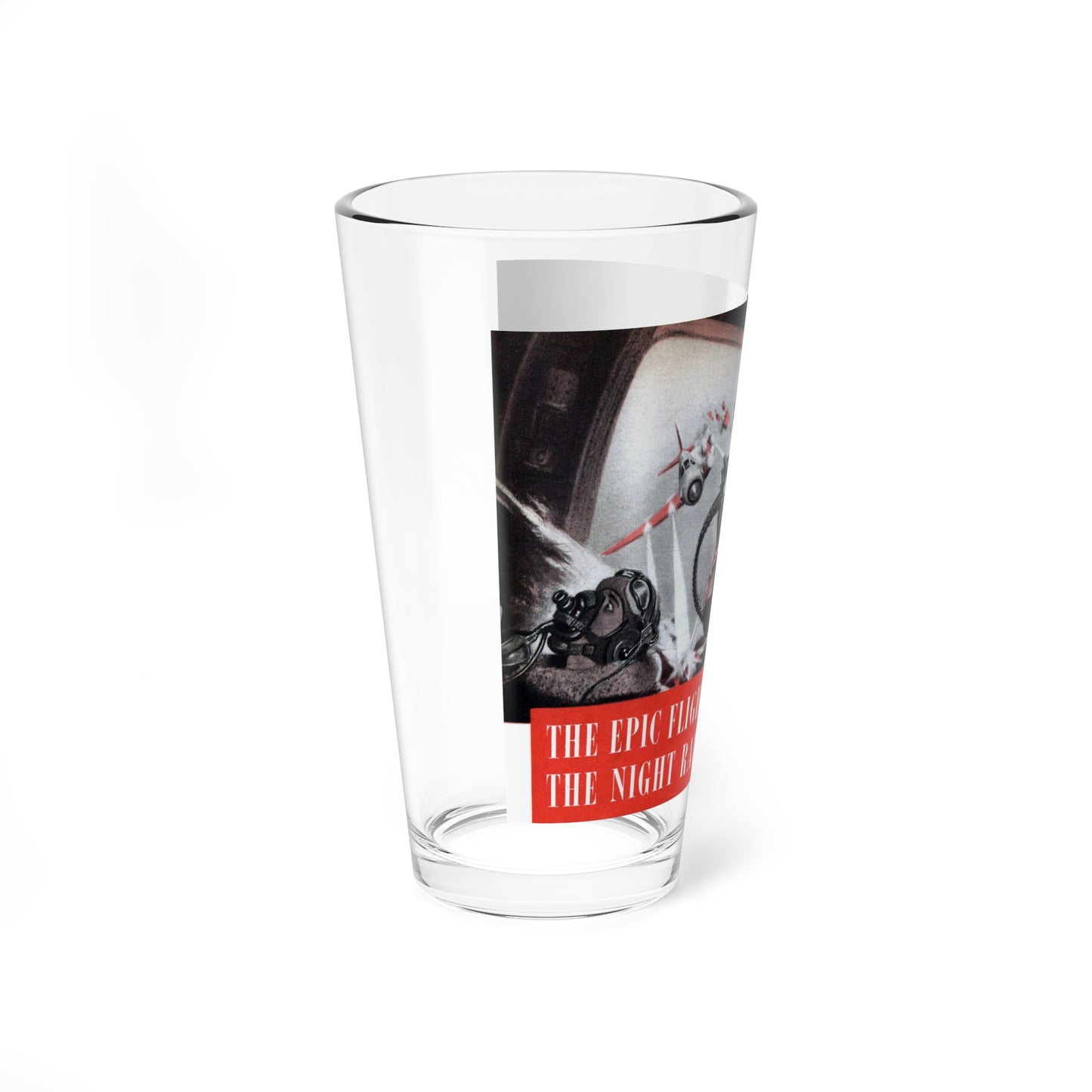 The Epic Flight Of The Night Raider, Liberty, June 26, 1943 (Magazine Illustration) Pint Glass 16oz