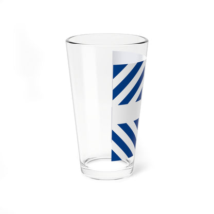Naval rank flag of the Minister of Defence of Greece (Greece) Pint Glass 16oz