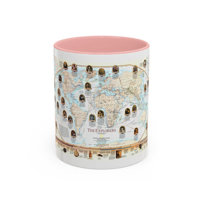 World Map - Explorers (1998) (Map) Accent Coffee Mug
