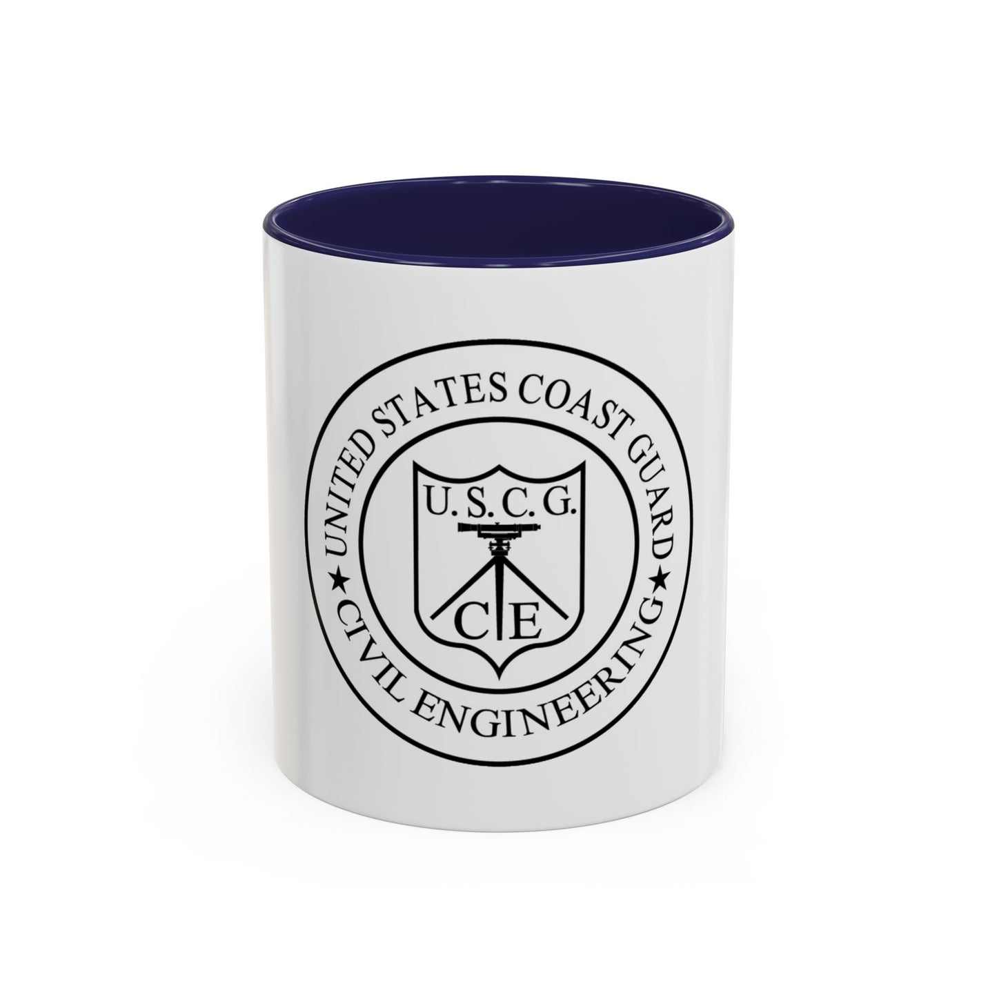 USCG Civil Engineering (U.S. Coast Guard) Accent Coffee Mug