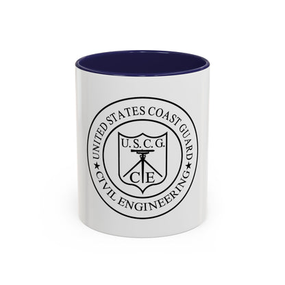 USCG Civil Engineering (U.S. Coast Guard) Accent Coffee Mug