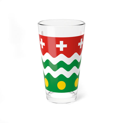 Flag of Molokovsky rayon Tver oblast (Russia) Pint Glass 16oz