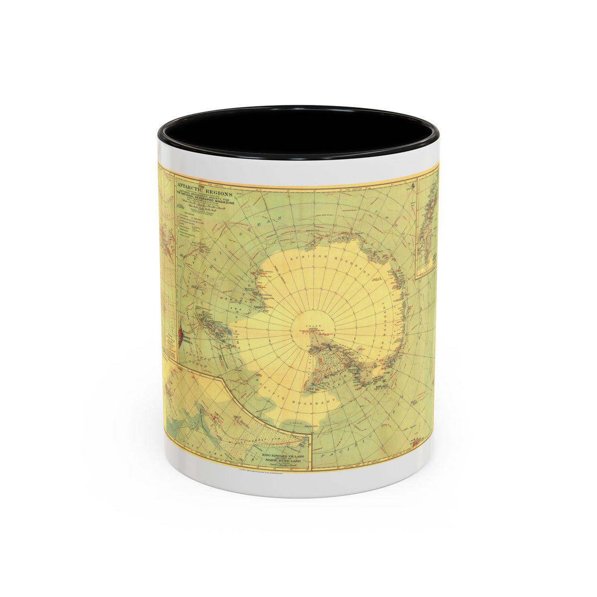 Antarctic Regions (1932) (Map) Accent Coffee Mug