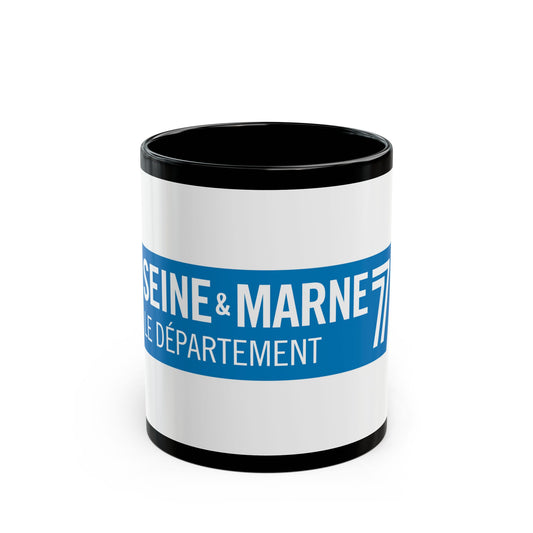 Flag of Seine et Marne France - Black Coffee Mug-11oz-Go Mug Yourself