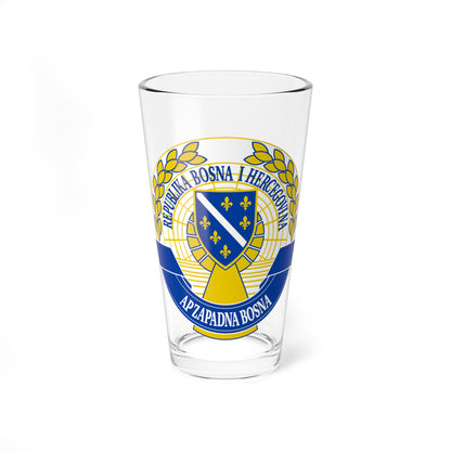 Emblem of the Autonomous Province of Western Bosnia (Bosnia and Herzegovina) (Coat of Arms) Pint Glass 16oz