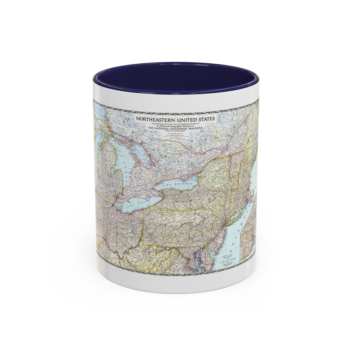 USA - Northeastern (1945) (Map) Accent Coffee Mug