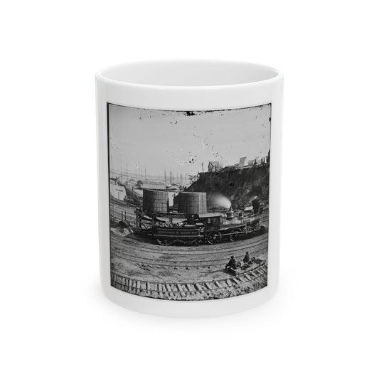 City Point, Va. Another Locomotive At The Same Point (U.S. Civil War) White Coffee Mug