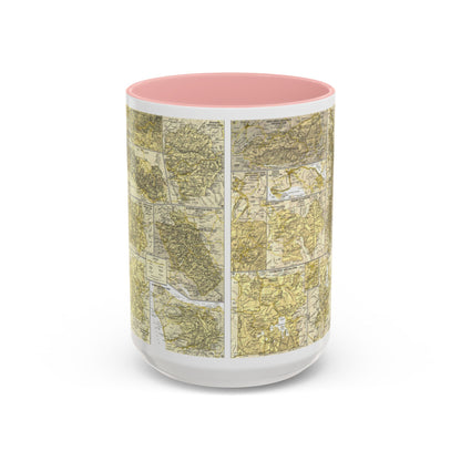 USA - National Parks and Historic Sites 2 (1958) (Map) Accent Coffee Mug