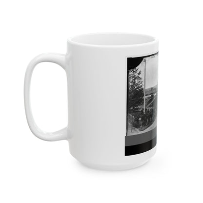 District Of Columbia. Officers And Men Of Company F, 3d Massachusetts Heavy Artillery, In Fort Stevens (U.S. Civil War) White Coffee Mug
