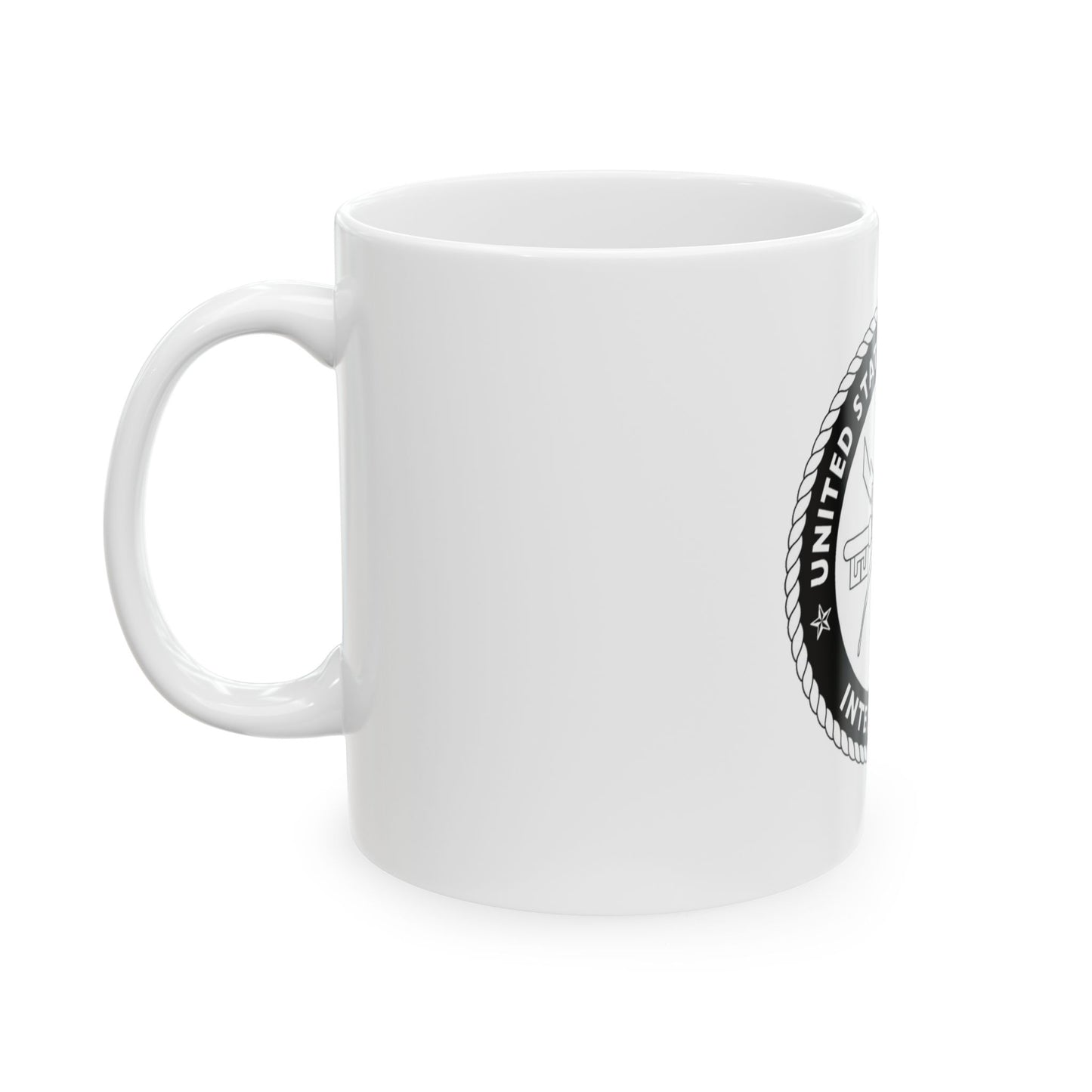 USCG Intelligence 1 color (U.S. Coast Guard) White Coffee Mug
