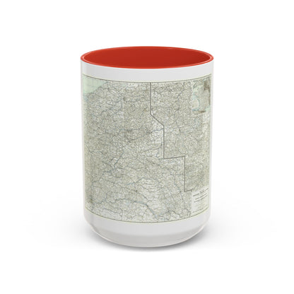 Western Theatre of War (1918) (Map) Accent Coffee Mug