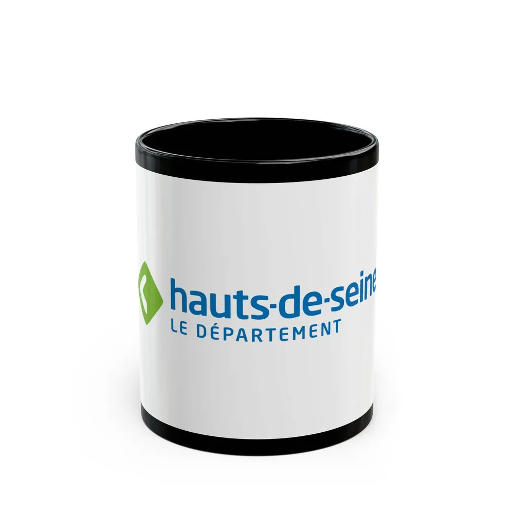 Flag of Hauts de Seine France - Black Coffee Mug-11oz-Go Mug Yourself