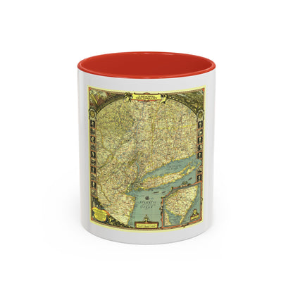 USA - New York City (1939) (Map) Accent Coffee Mug