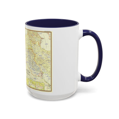 Middle East - Lands of the Bible Today (1956) (Map) Accent Coffee Mug