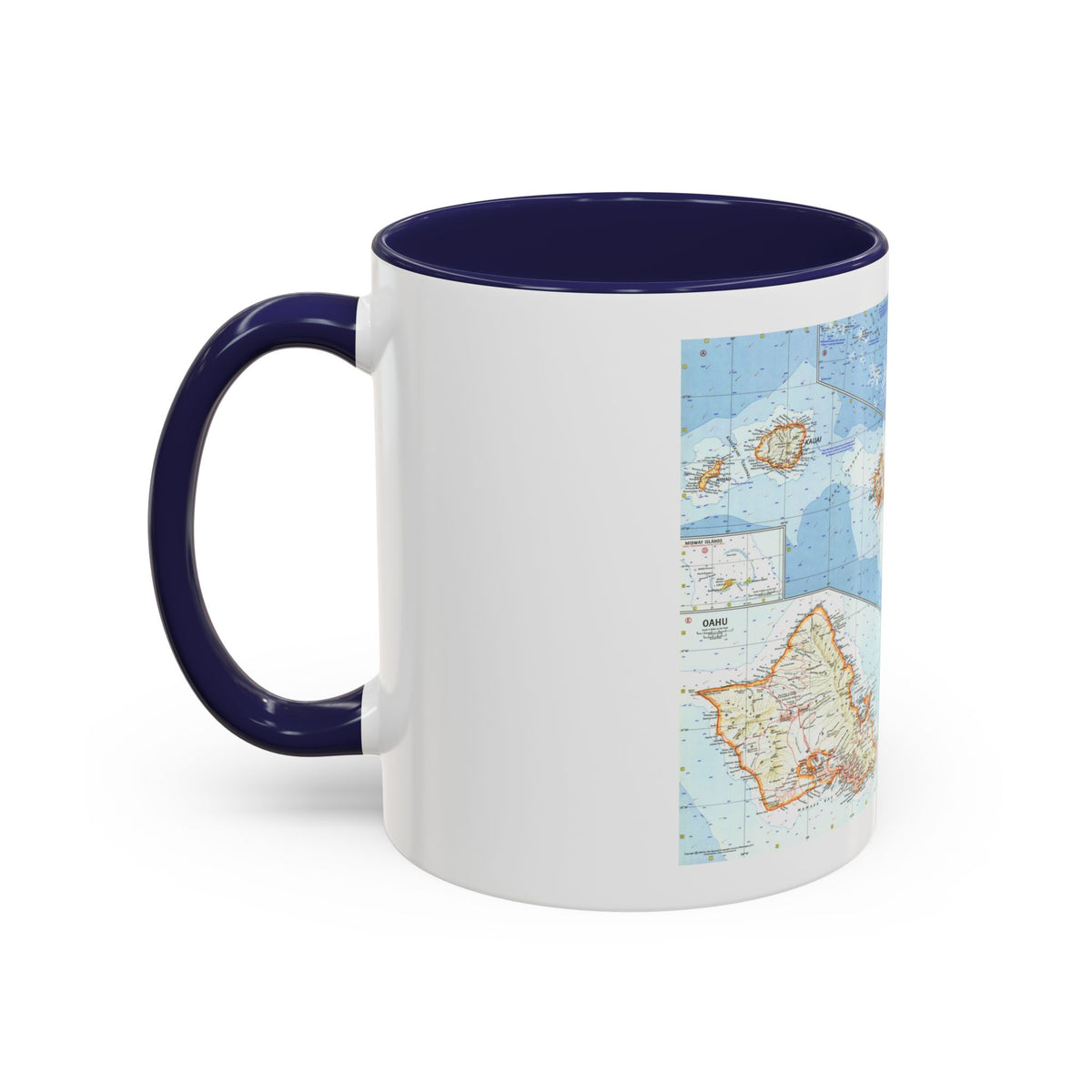 USA - Hawaii (1960) (Map) Accent Coffee Mug