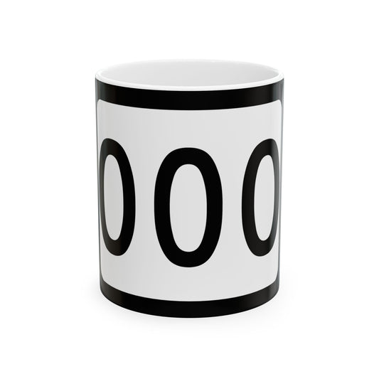 WV-000 template (Virginia) (Road Sign) White Coffee Mug-11oz-Go Mug Yourself