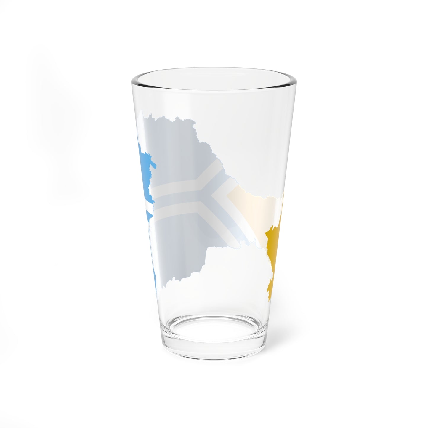 Flag-map of Tuva (Russia) Pint Glass 16oz