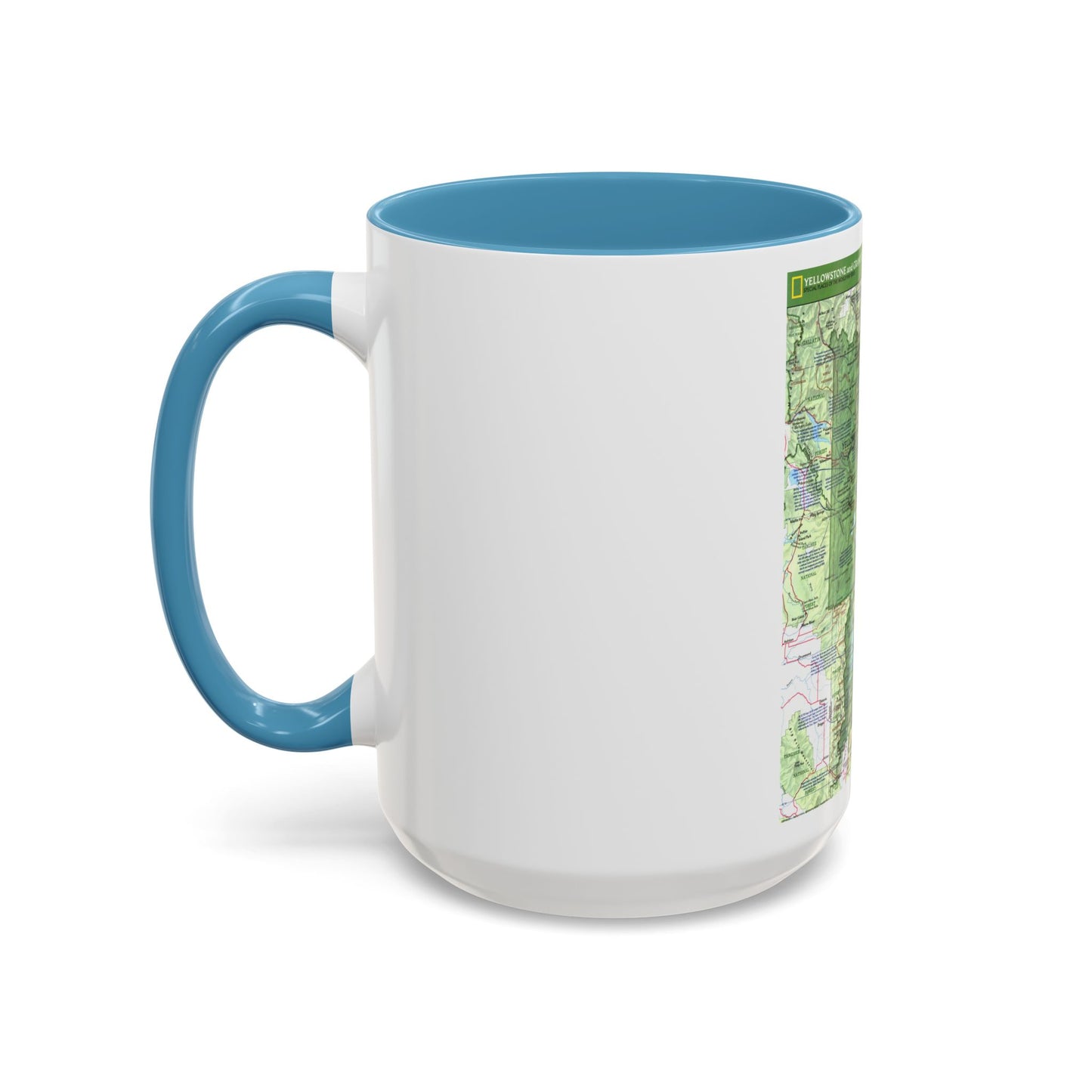 États-Unis - Yellowstone et Grand Teton 1 1989) (Carte) Tasse à café Accent