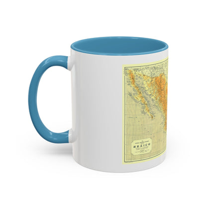 Central America & Mexico (1914) (Map) Accent Coffee Mug