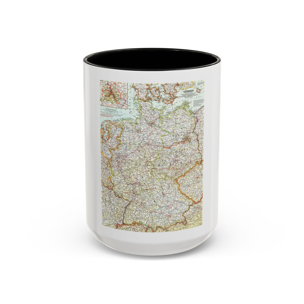 Germany (1959) (Map) Accent Coffee Mug