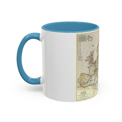 Europe and the Near East (1943) (Map) Accent Coffee Mug