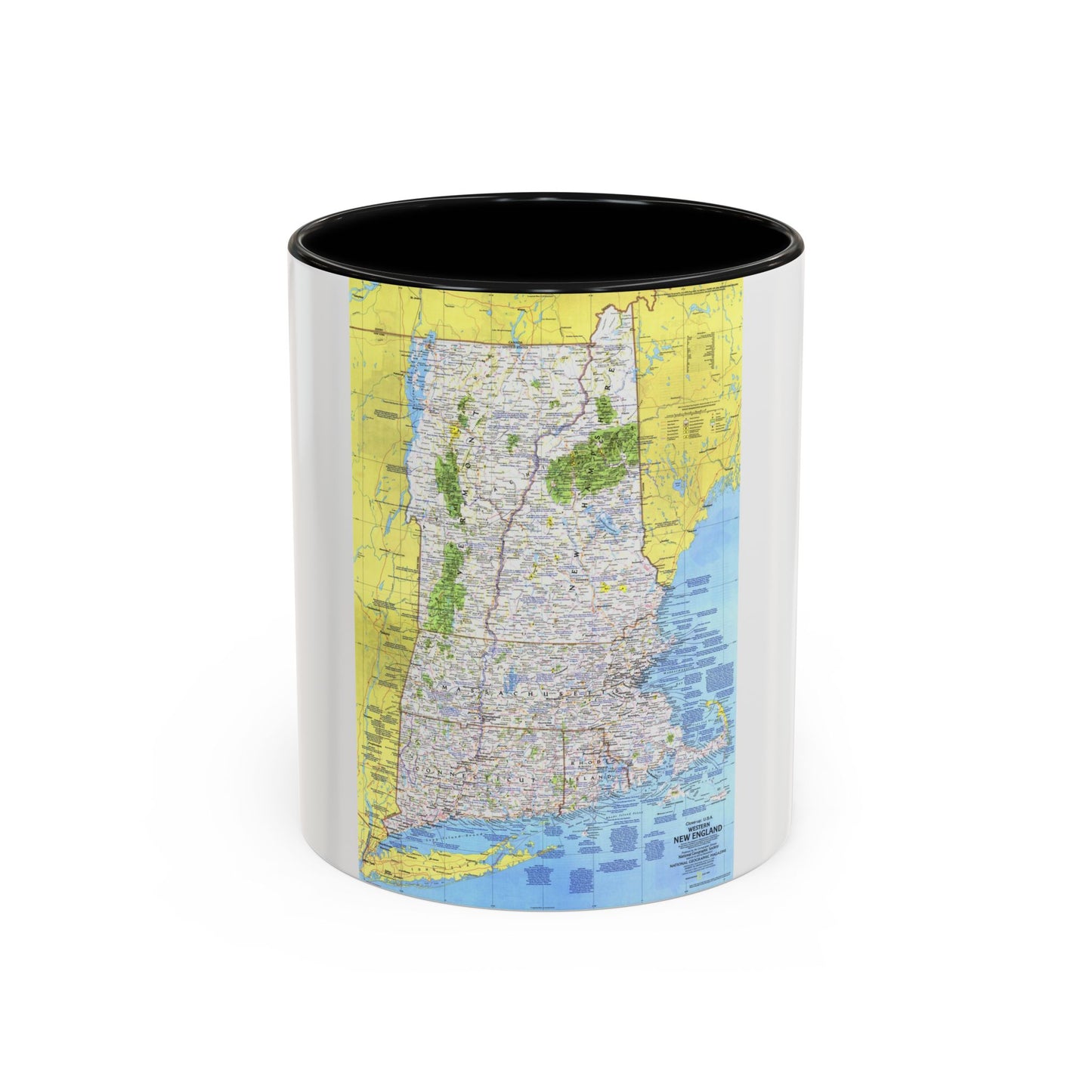 USA - Western New England 1 (1975) (Carte) Tasse à café décorative