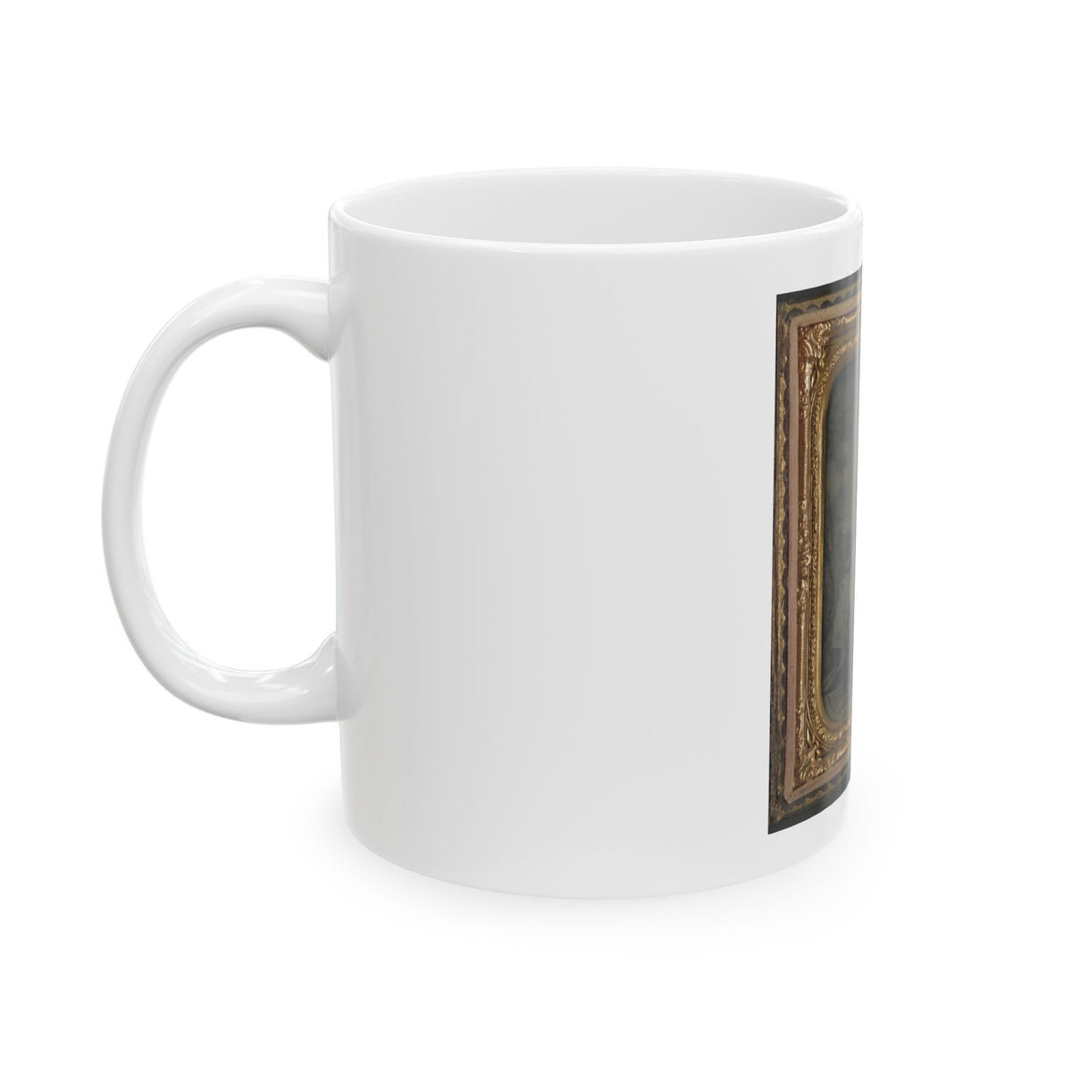 Unidentified Soldier In Union Uniform In Front Of Painted Backdrop (U.S. Civil War) White Coffee Mug