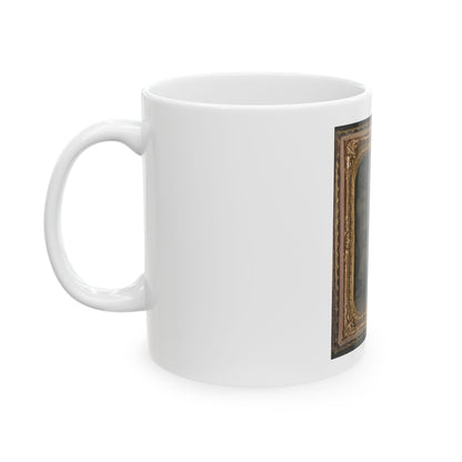 Unidentified Soldier In Union Uniform In Front Of Painted Backdrop (U.S. Civil War) White Coffee Mug