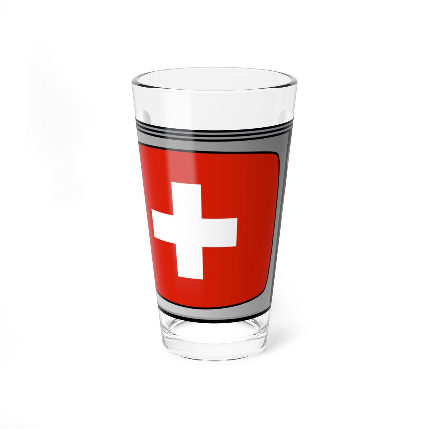 Switzerland flag tv (Switzerland) Pint Glass 16oz