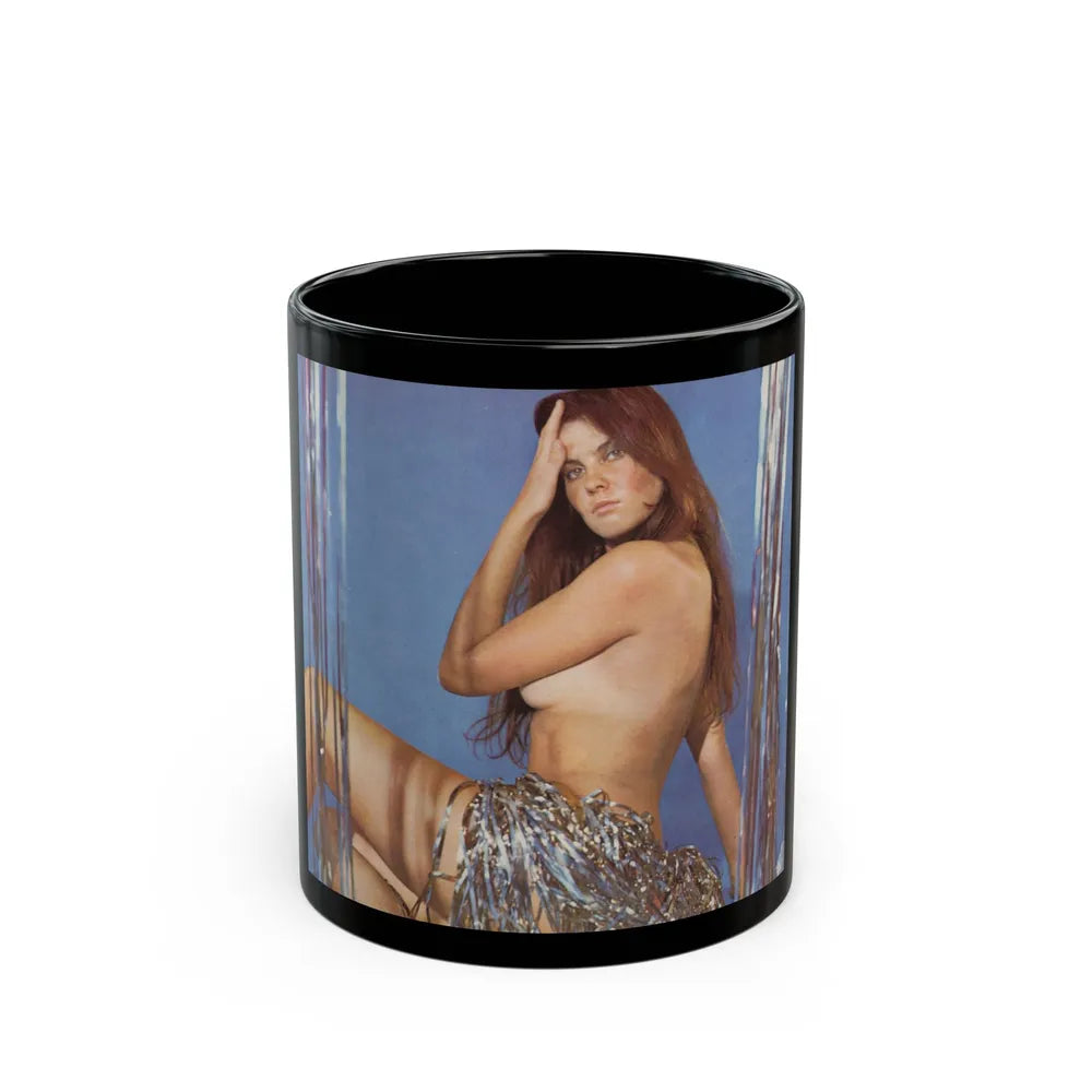 Caroline Munro #274 (Vintage Female Icon) Black Coffee Mug-11oz-Go Mug Yourself