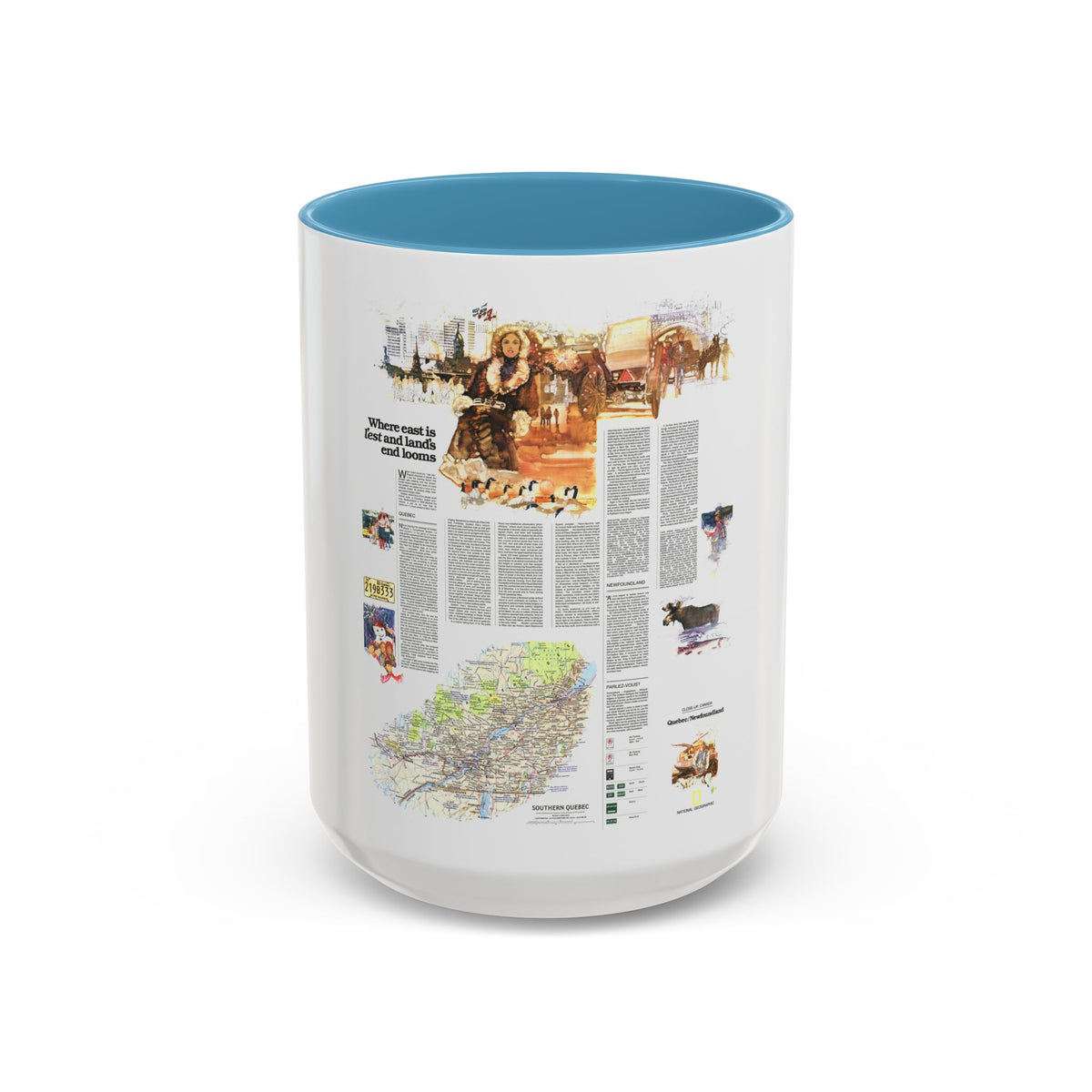 Canada - Quebec-Newfoundland (1980) (Map) Accent Coffee Mug