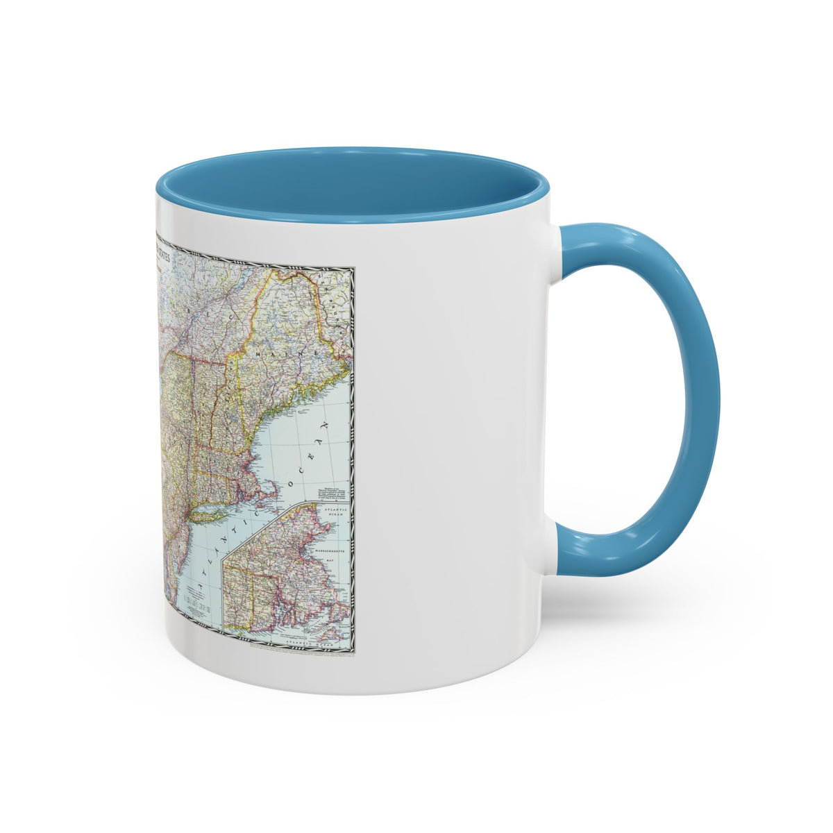 USA - Northeastern (1945) (Map) Accent Coffee Mug