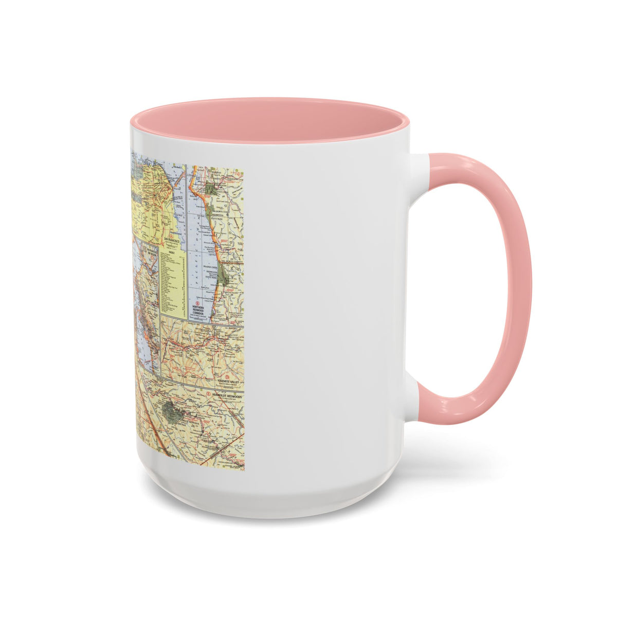 USA - California, Northern (1966) (Map) Accent Coffee Mug