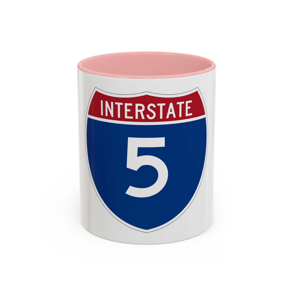 Interstate 5 (U.S. Highways) Accent Coffee Mug