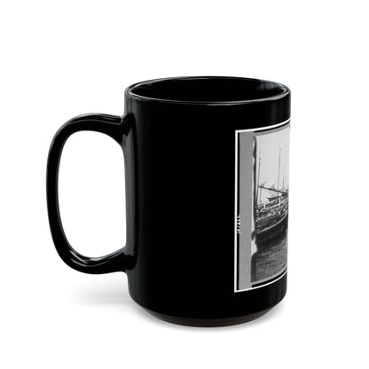 View Of Boats And Ships At Wharf, Charleston, South Carolina (U.S. Civil War) Black Coffee Mug