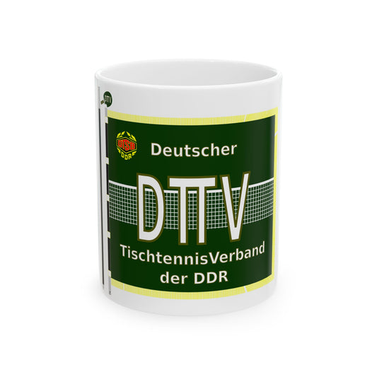 Deutscher TichtennisVerband DDR Fahne (Germany) White Coffee Mug