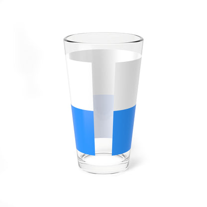 Flag of Moshensky rayon Novgorod oblast (Russia) Pint Glass 16oz