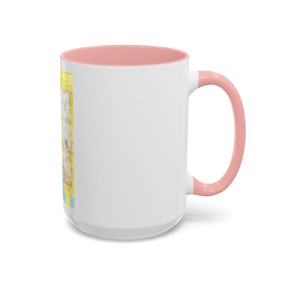 USA - California and Nevada 1 (1974) (Map) Accent Coffee Mug