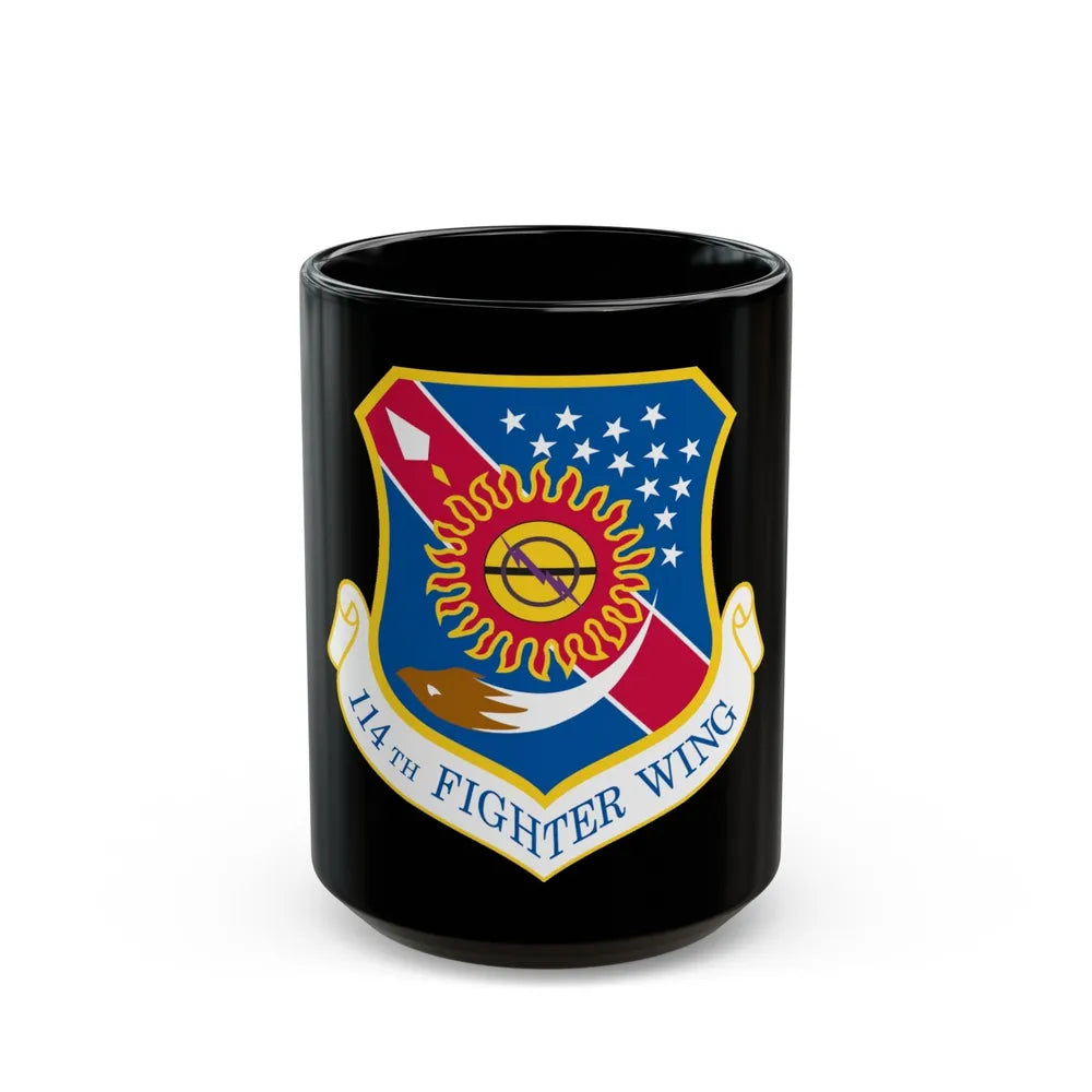 114th Fighter Wing (U.S. Air Force) Black Coffee Mug-15oz-Go Mug Yourself