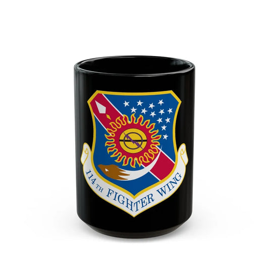 114th Fighter Wing (U.S. Air Force) Black Coffee Mug-15oz-Go Mug Yourself