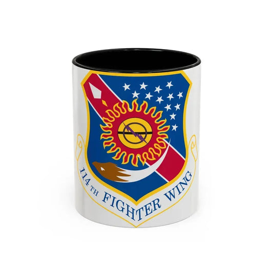114th Fighter Wing (U.S. Air Force) Accent Coffee Mug 11oz Black - Go Mug Yourself