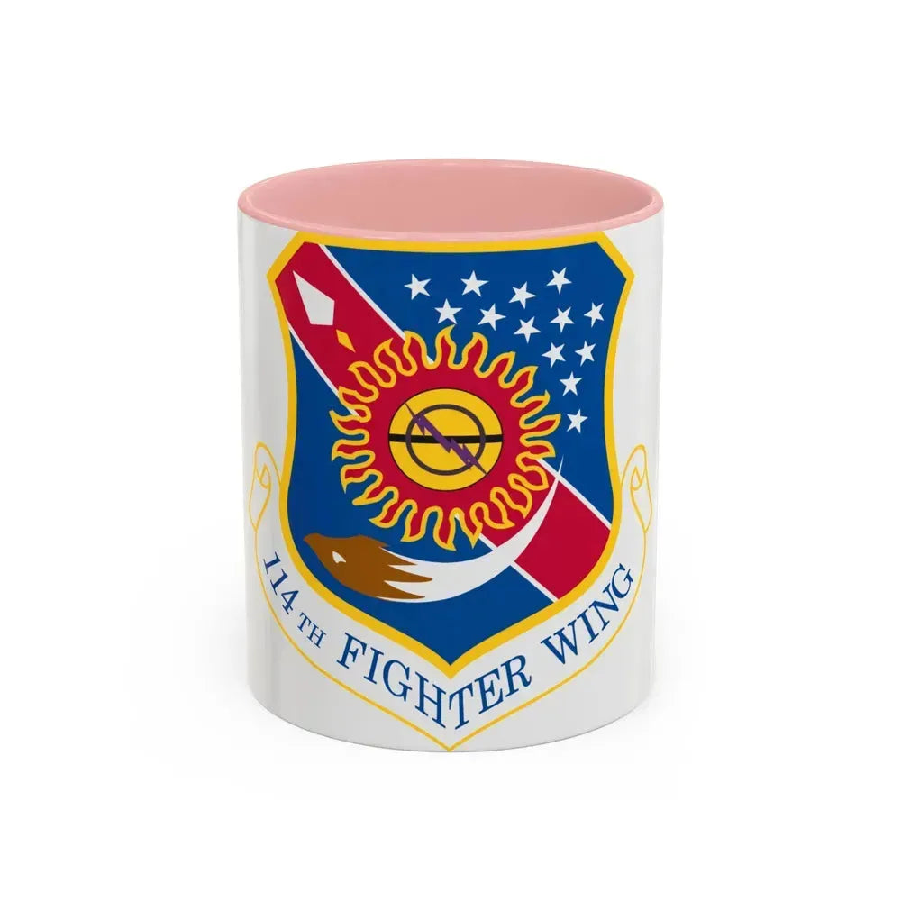 114th Fighter Wing (U.S. Air Force) Accent Coffee Mug 11oz Pink - Go Mug Yourself