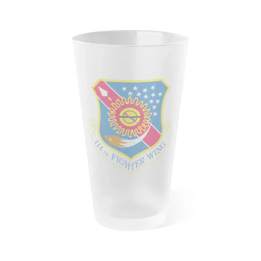 114th Fighter Wing (U.S. Air Force) Frosted Pint Glass 16oz 16oz Frosted - Go Mug Yourself
