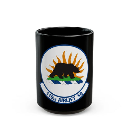 115 Airlift Squadron (U.S. Air Force) Black Coffee Mug-15oz-Go Mug Yourself