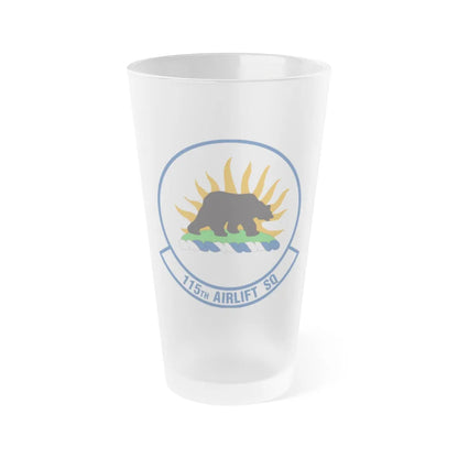 115 Airlift Squadron (U.S. Air Force) Frosted Pint Glass 16oz-16oz-Frosted-Go Mug Yourself