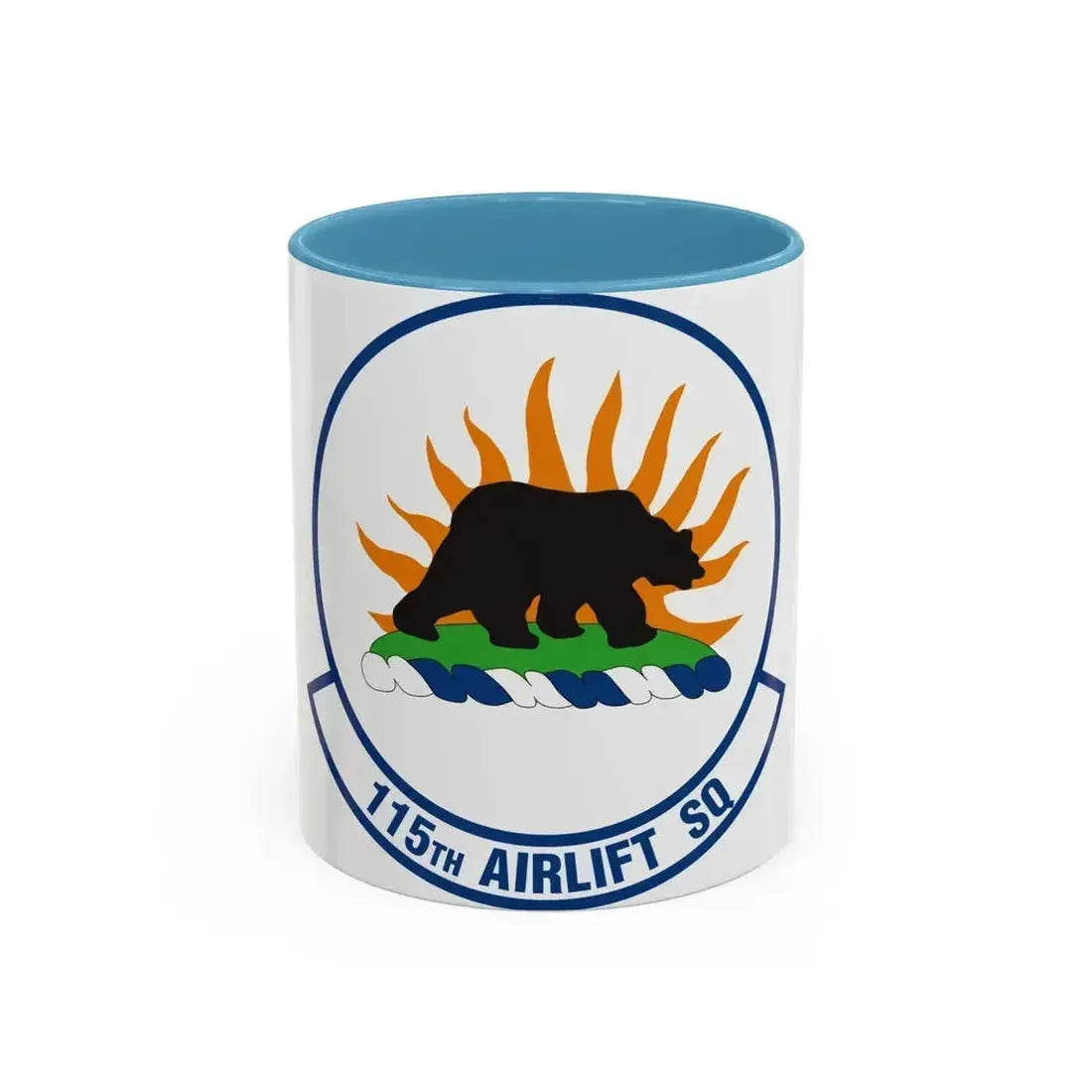 115 Airlift Squadron (U.S. Air Force) Accent Coffee Mug 11oz Light Blue - Go Mug Yourself