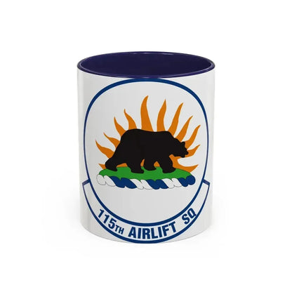 115 Airlift Squadron (U.S. Air Force) Accent Coffee Mug 11oz Navy - Go Mug Yourself