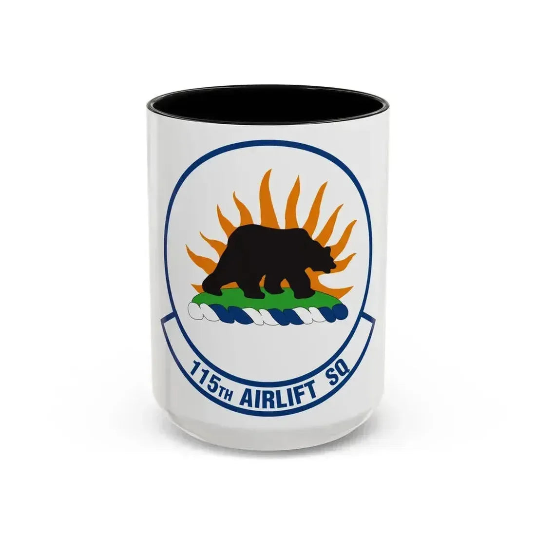 115 Airlift Squadron (U.S. Air Force) Accent Coffee Mug 15oz Black - Go Mug Yourself