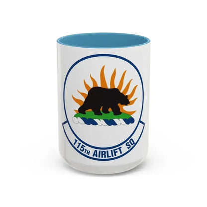 115 Airlift Squadron (U.S. Air Force) Accent Coffee Mug 15oz Light Blue - Go Mug Yourself