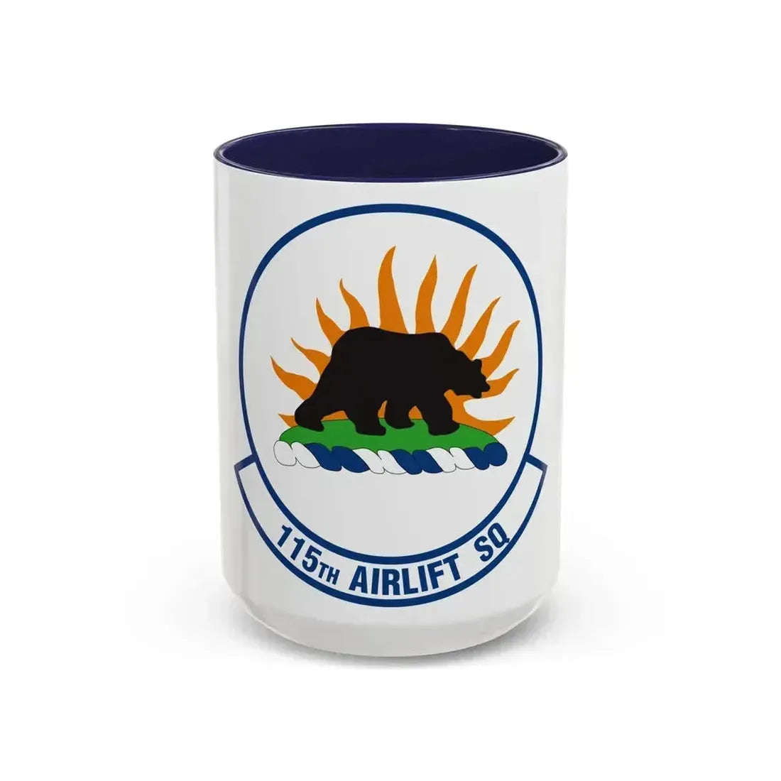 115 Airlift Squadron (U.S. Air Force) Accent Coffee Mug 15oz Navy - Go Mug Yourself